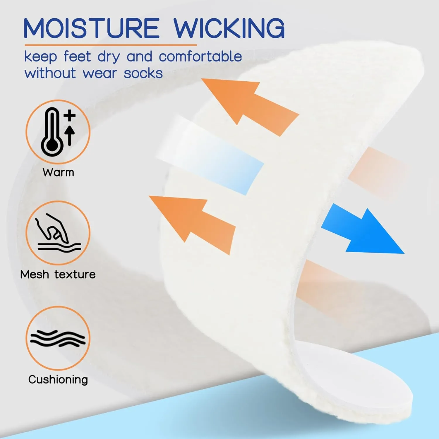 2 Pairs Warm Cozy Lamb Wool Inserts for Crocs Clogs Flat Sheepskin Insoles for Women Men Replacement Garden Shoes Liners Fleece Fur Slipper Shoe Soles Size 12 / EU45