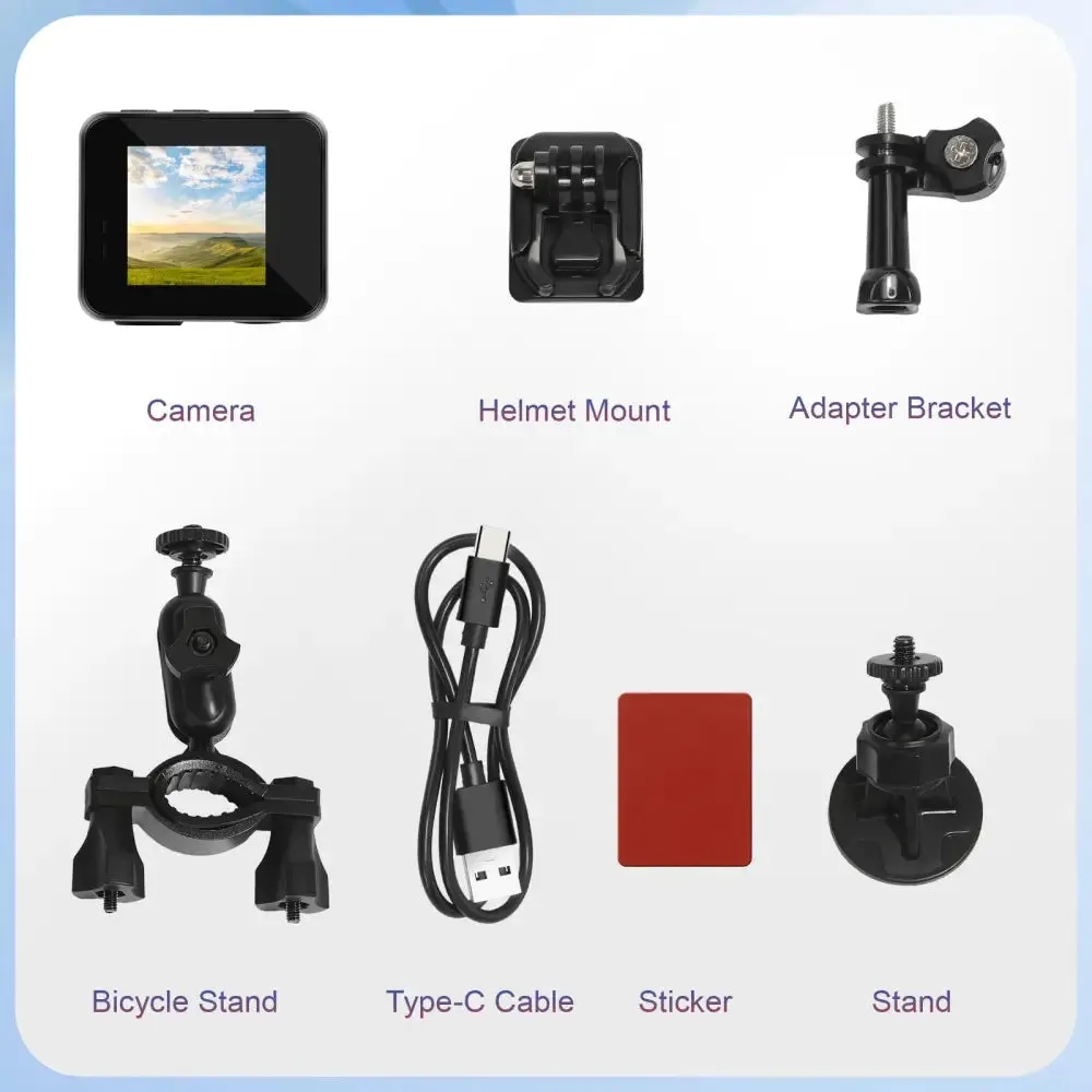 A35 Waterproof Hd 1080p Sports Action Wireless Camerabike Car Dvr Drive Recorder with Stands