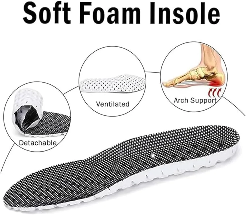 Air Cushion Slip On Walking Shoes,with Arch Support Non-Slip Orthopedic Stretch Walking Shoes,Slip-On Platform Mesh Stretch Wedge Sneakers