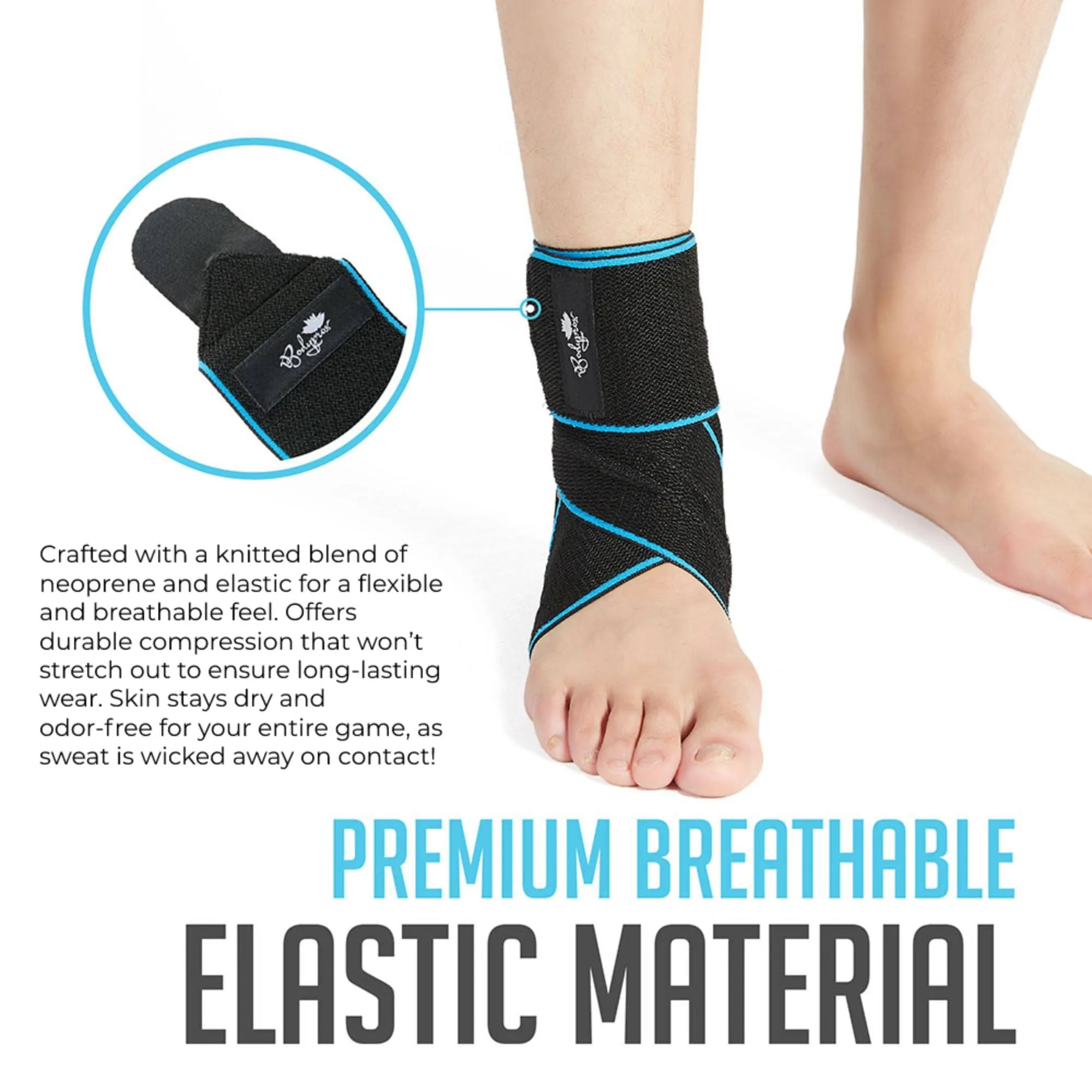 Ankle Support Brace, Adjustable Compression Ankle Braces for Sports Protection, One Size Fits Most for Men & Women 1