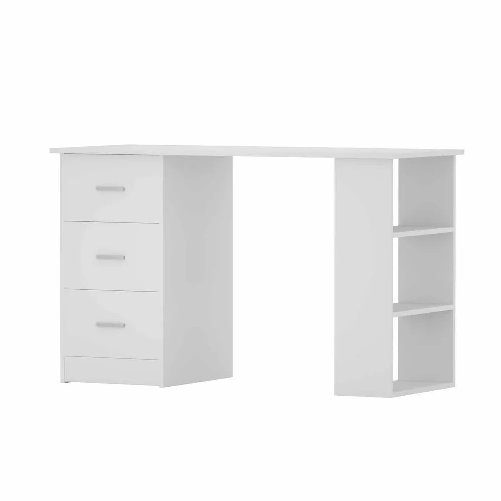 Artiss Computer Desk Drawer Shelf Cabinet White 120cm