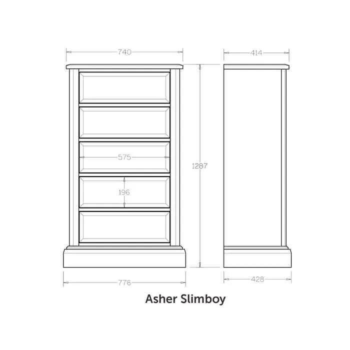 Asher Slimboy 5 Drawer