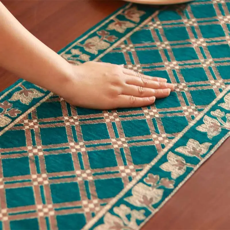 Azure Enchantment Polyester Table Runner | 13X72 inch