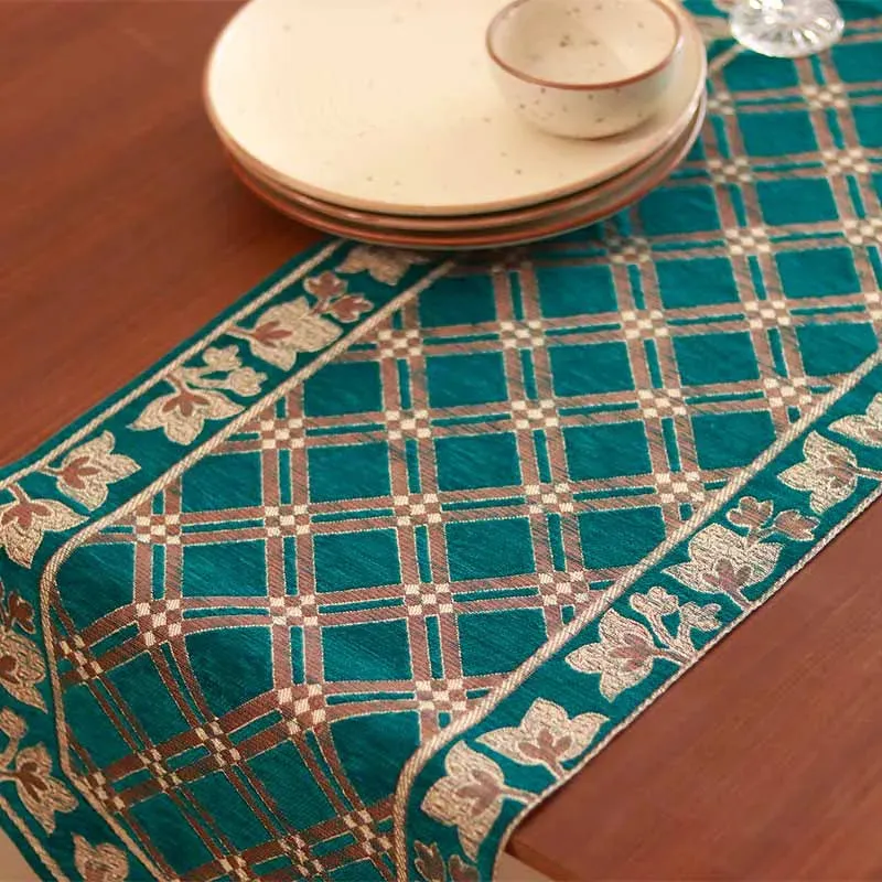 Azure Enchantment Polyester Table Runner | 13X72 inch