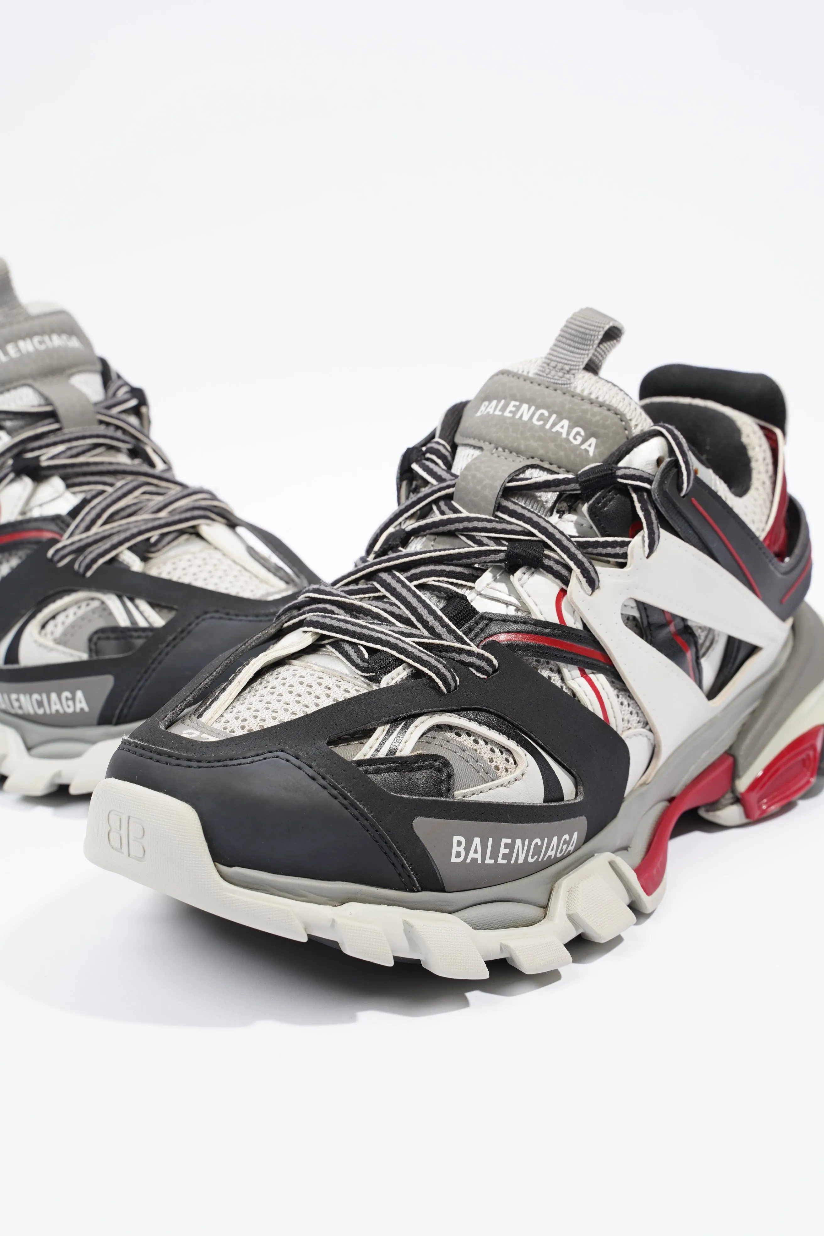 Balenciaga Track Grey / Black / Red Mesh EU 37 UK 4