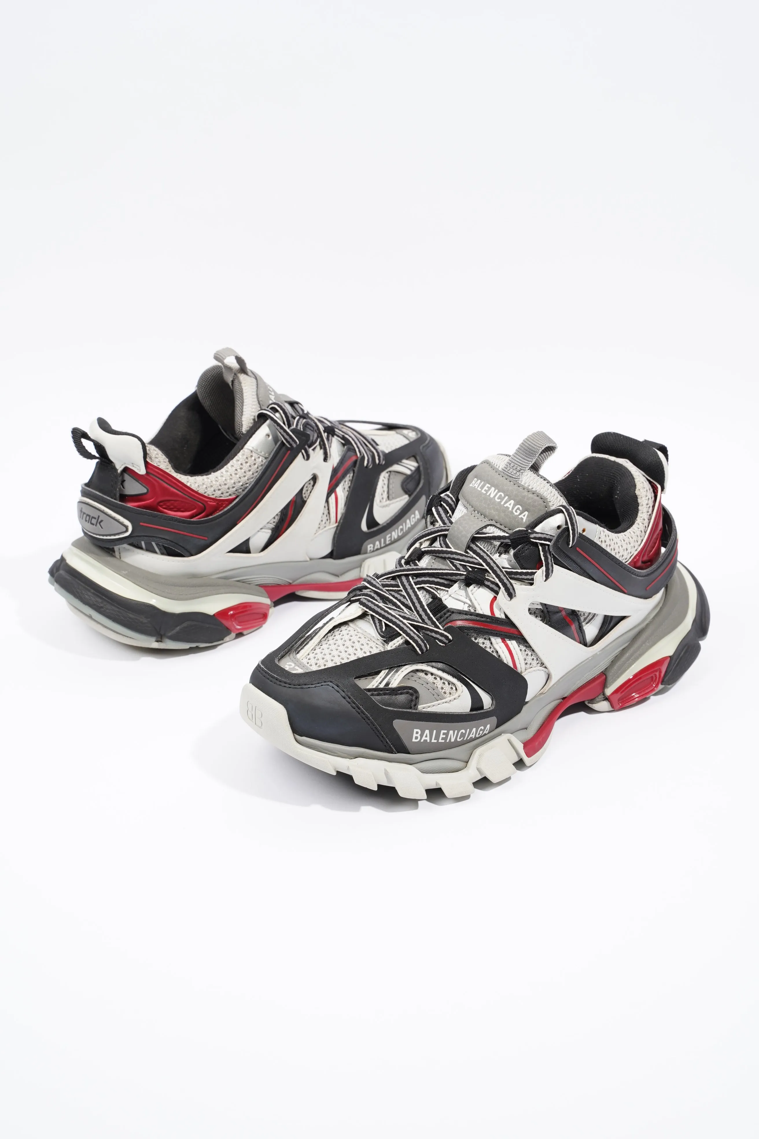 Balenciaga Track Grey / Black / Red Mesh EU 37 UK 4