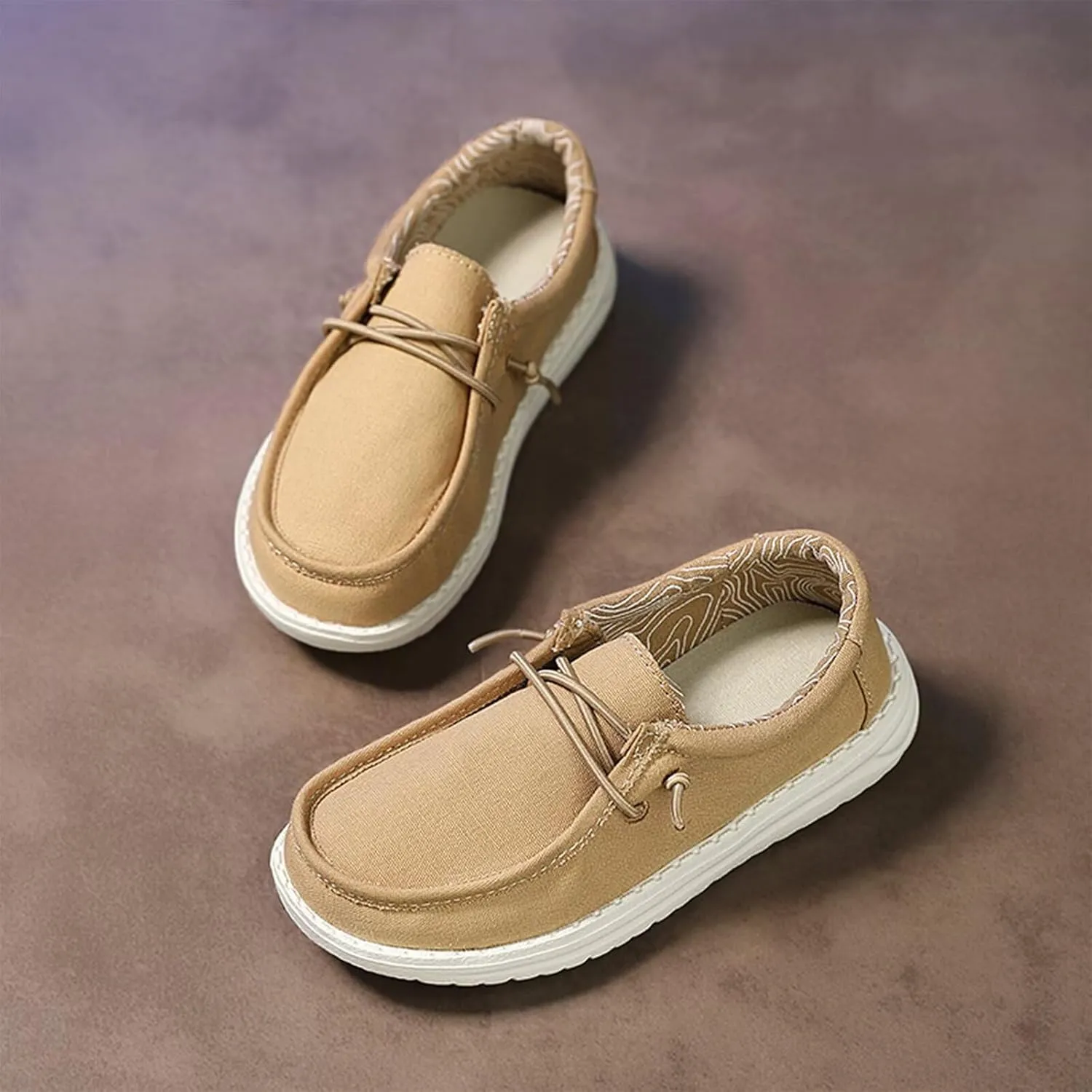 Boys Breathable Canvas Shoes Kids Loafers Shoes Non-Slip Casual Sports Shoes