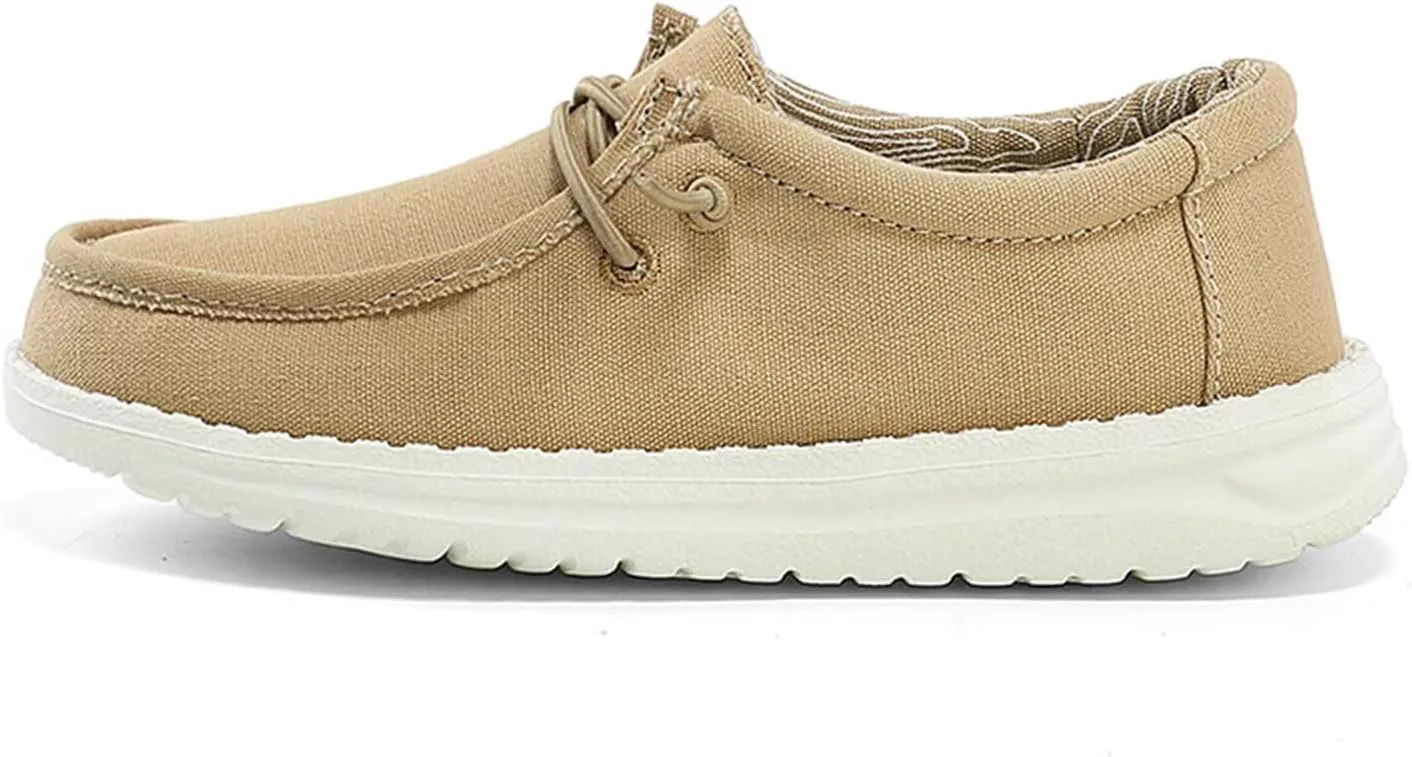 Boys Breathable Canvas Shoes Kids Loafers Shoes Non-Slip Casual Sports Shoes