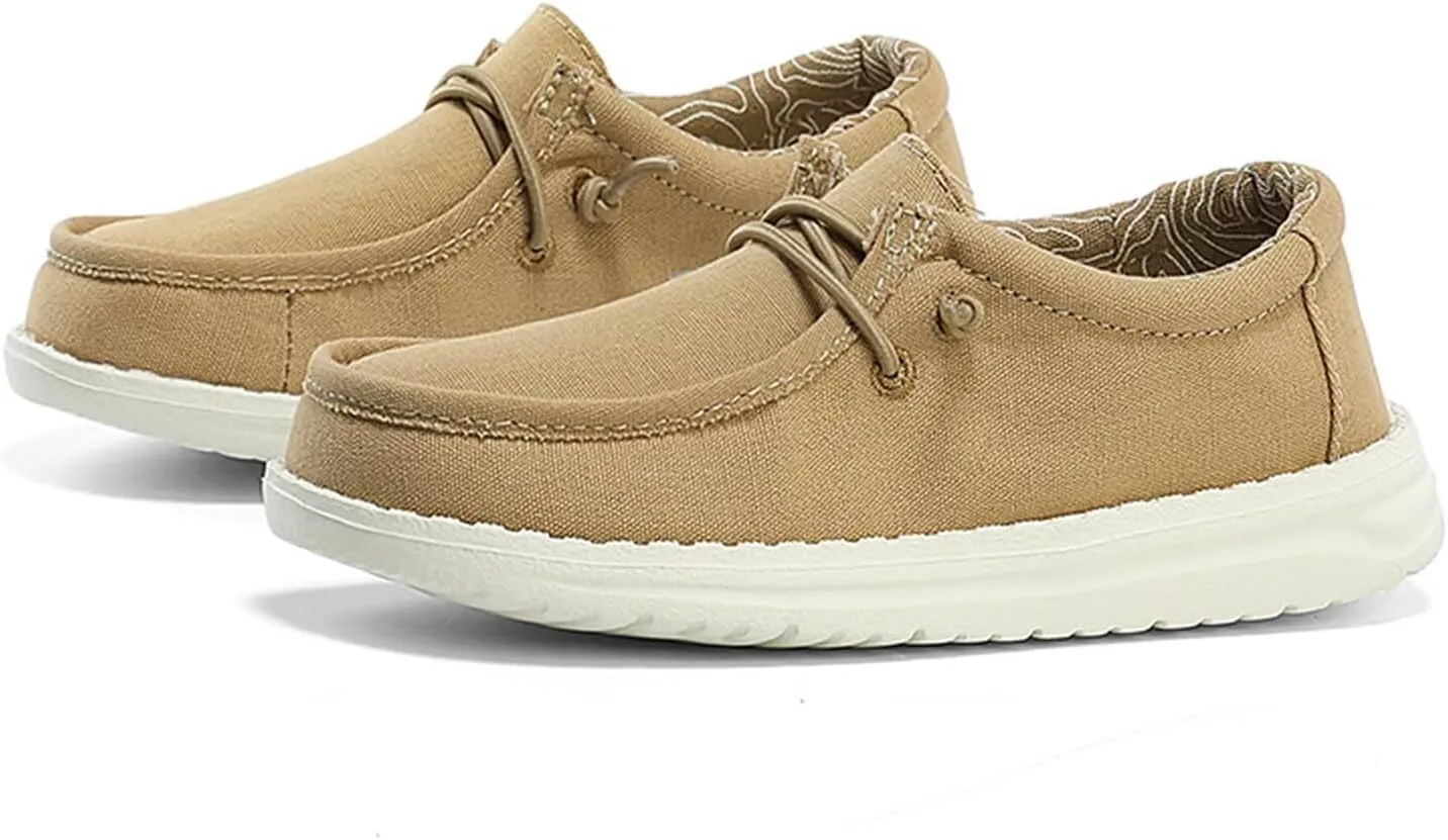 Boys Breathable Canvas Shoes Kids Loafers Shoes Non-Slip Casual Sports Shoes