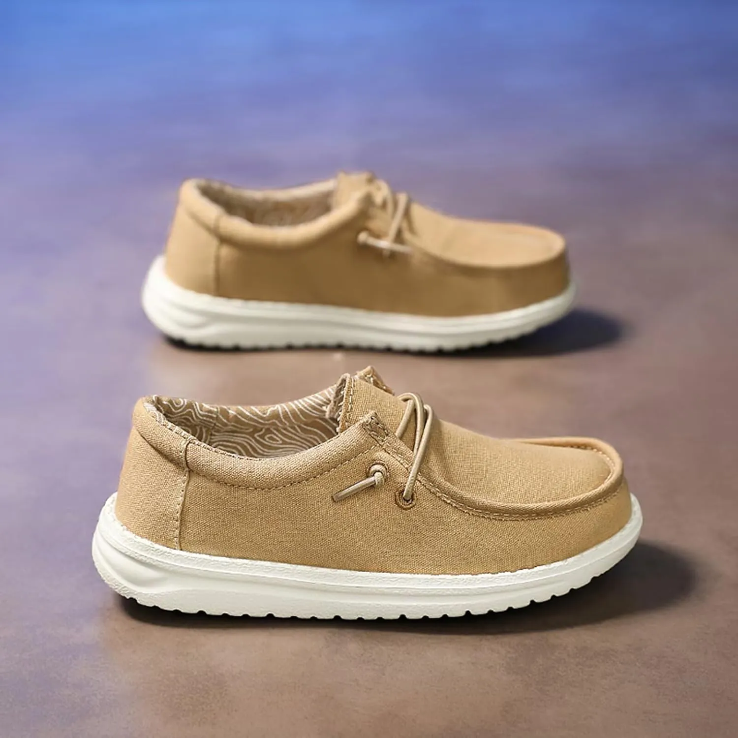 Boys Breathable Canvas Shoes Kids Loafers Shoes Non-Slip Casual Sports Shoes