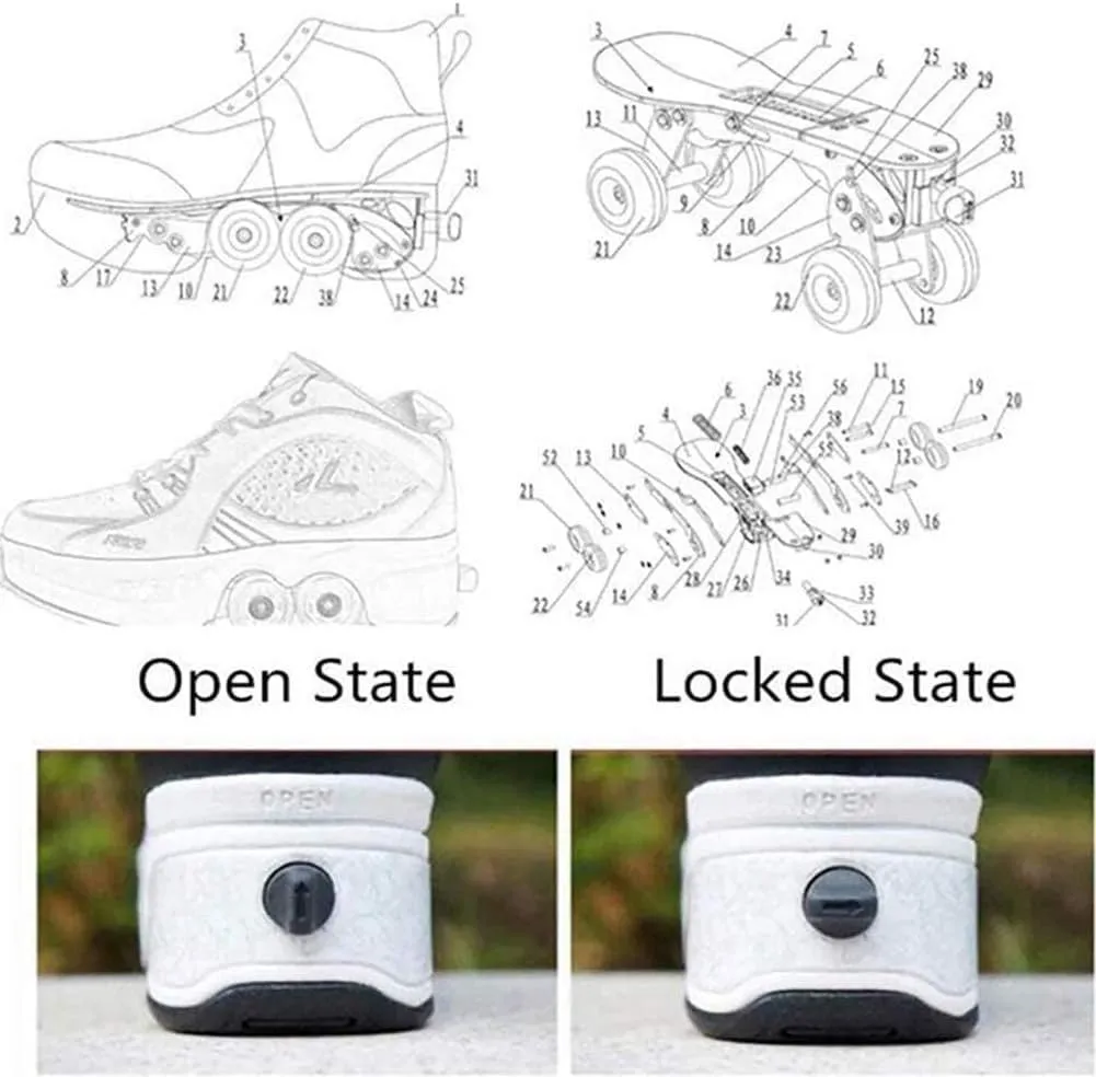 Bring R?der Sports Roller Skates Can Retractable Technology Fashion Puller Roller Running Outdoor Training Children Youth Holiday Gifts