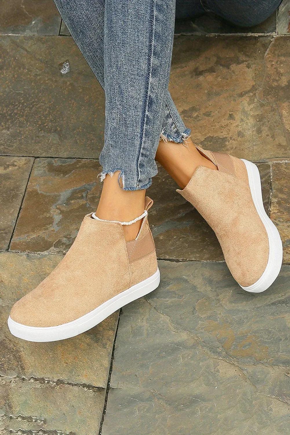 Camel High Top Slip-on Casual Sneakers | PRE ORDER
