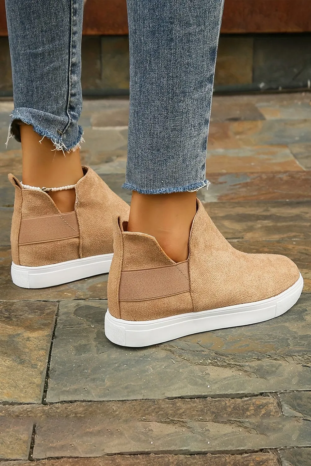 Camel High Top Slip-on Casual Sneakers | PRE ORDER