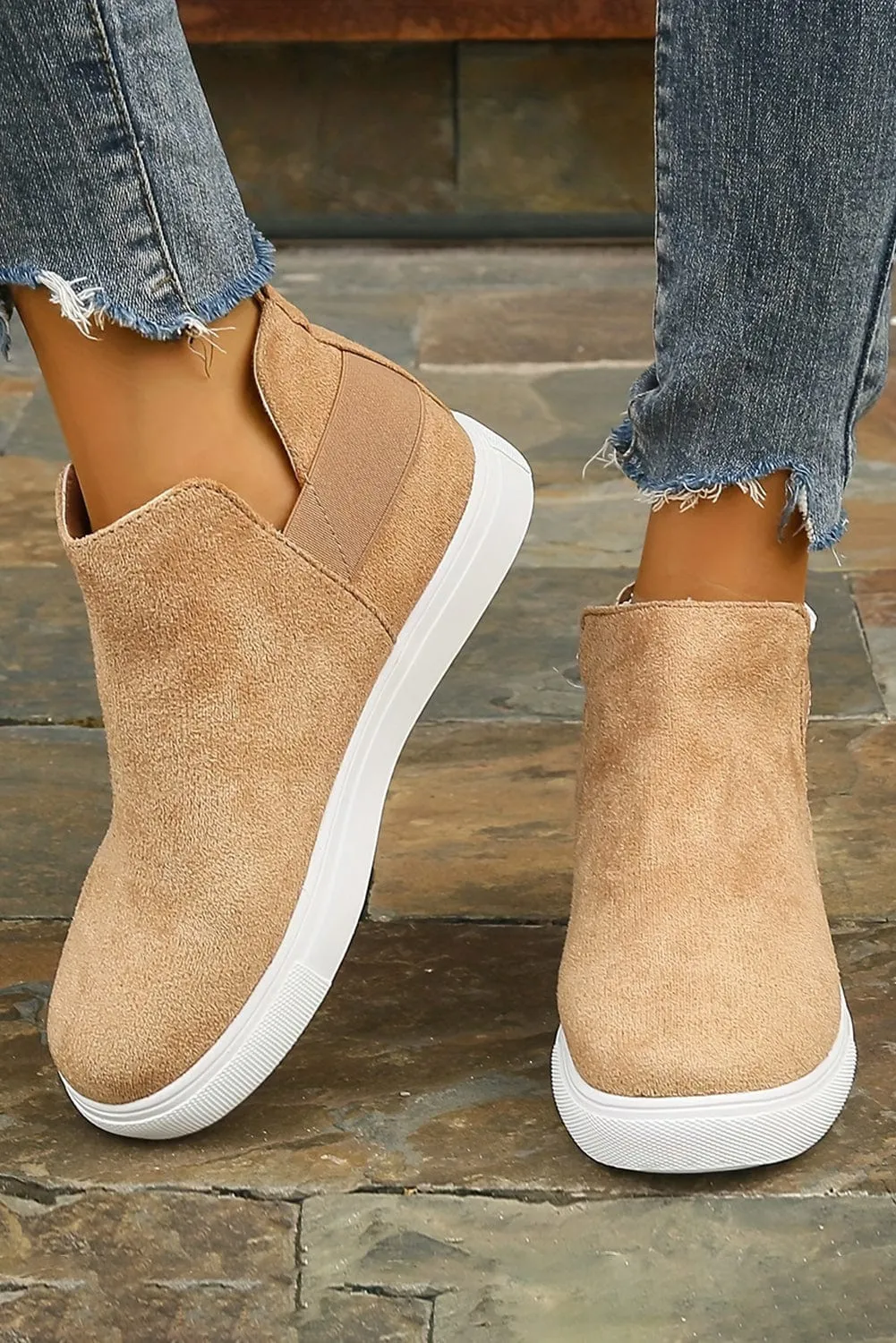 Camel High Top Slip-on Casual Sneakers | PRE ORDER