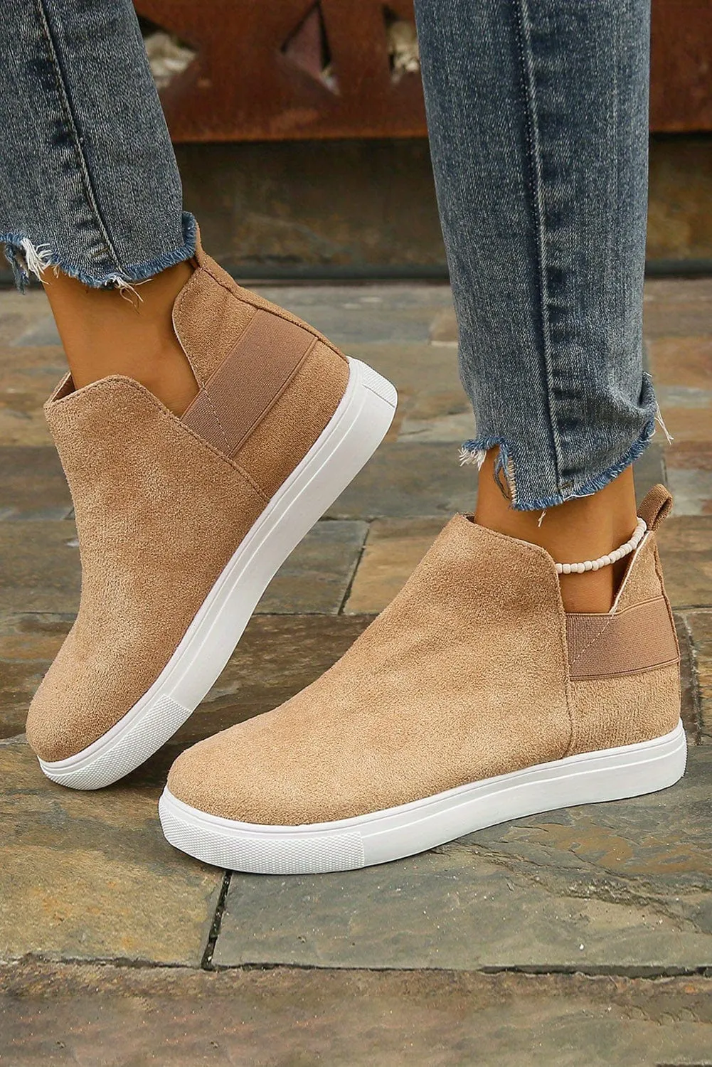 Camel High Top Slip-on Casual Sneakers | PRE ORDER