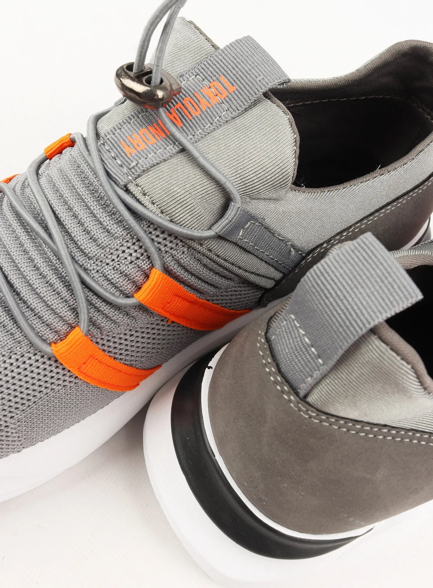 Catch Fly Knit Sports Style Running Trainers in Grey - Tokyo Laundry
