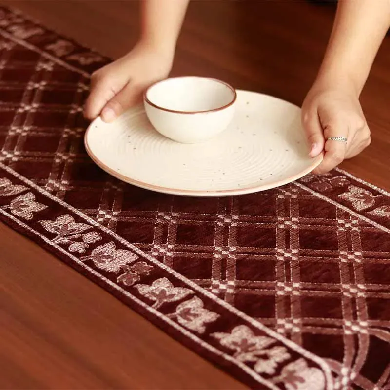 Chennile Delight Polyester Table Runner | 13X72 inch