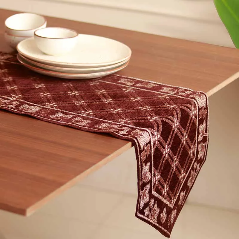 Chennile Delight Polyester Table Runner | 13X72 inch