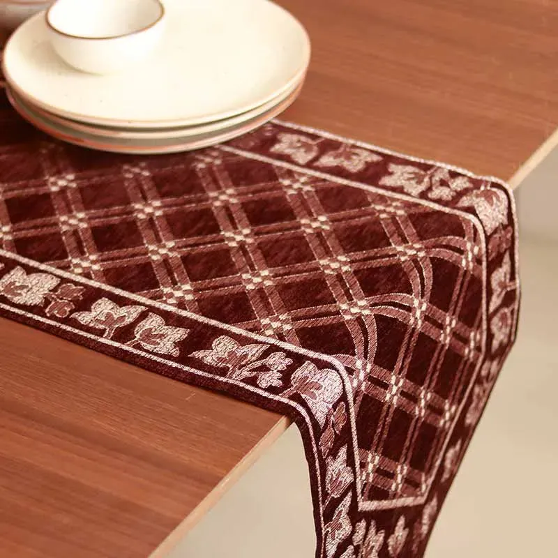 Chennile Delight Polyester Table Runner | 13X72 inch