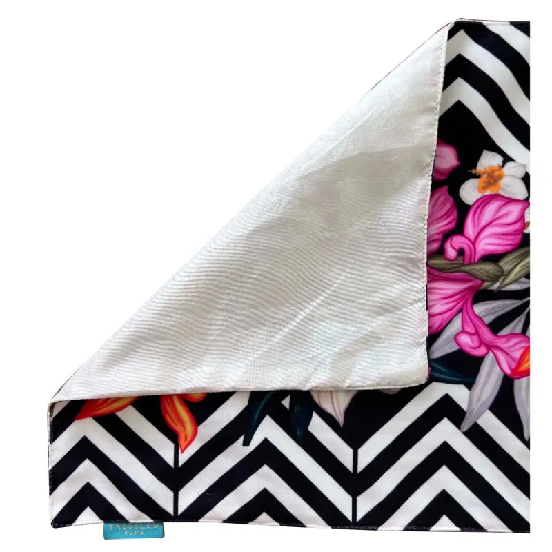 Chevron Flowers Table Runners