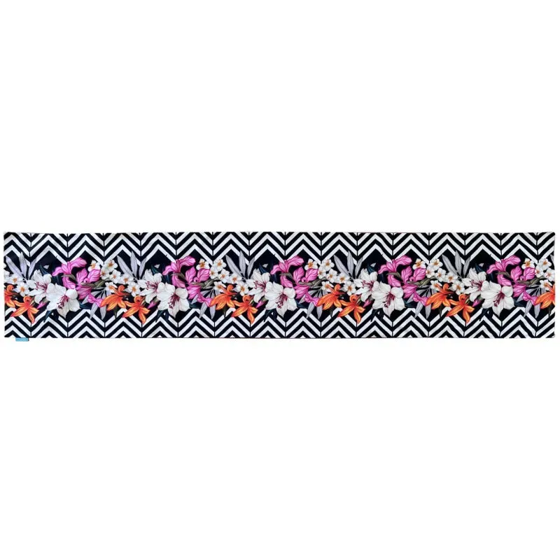 Chevron Flowers Table Runners