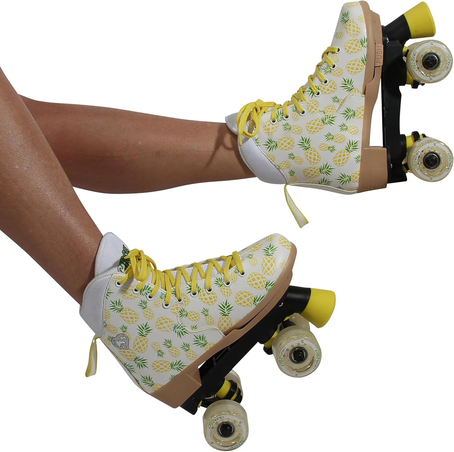 Circle Society Adjustable Kids Roller Skates, Sizes 12-3 & 3-7 US, Indoor & Outdoor Roller Skates, Comfortable Lace-Up Design for Beginners, Fun Gift for Girls, Toddler Quad Skates for Youth & Teens