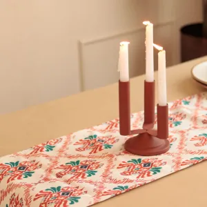 Classy Bright Traditional Floral Print Table Runner | 72 x 12 inches