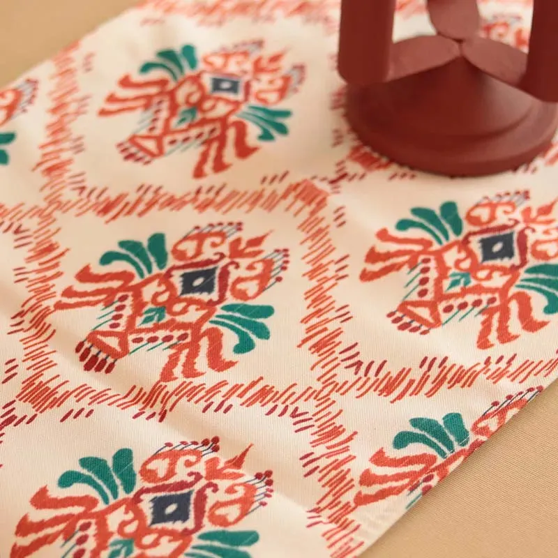 Classy Bright Traditional Floral Print Table Runner | 72 x 12 inches