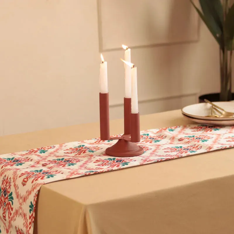 Classy Bright Traditional Floral Print Table Runner | 72 x 12 inches