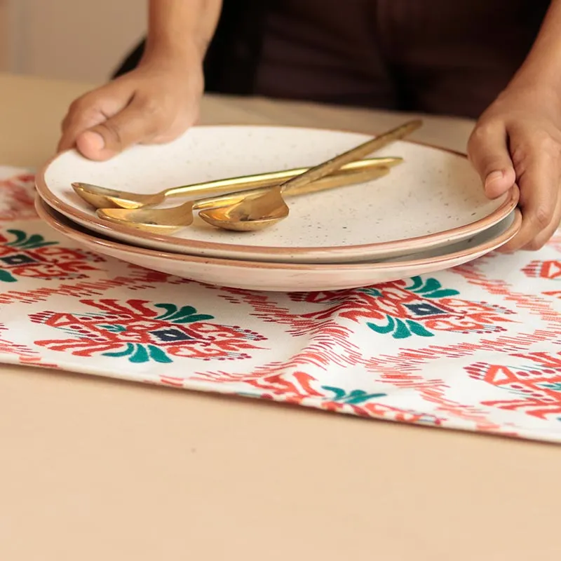Classy Bright Traditional Floral Print Table Runner | 72 x 12 inches