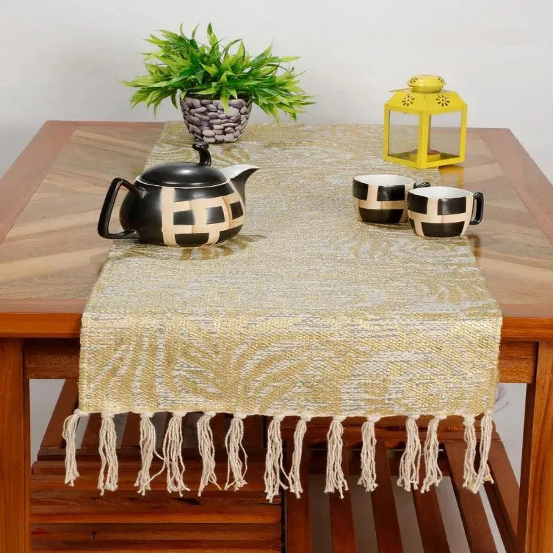 Cotton Foil Printed Table Runner | 54 x 14 inches