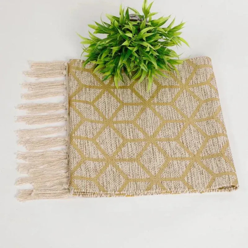 Cotton Foil Printed Table Runner | 54 x 14 inches