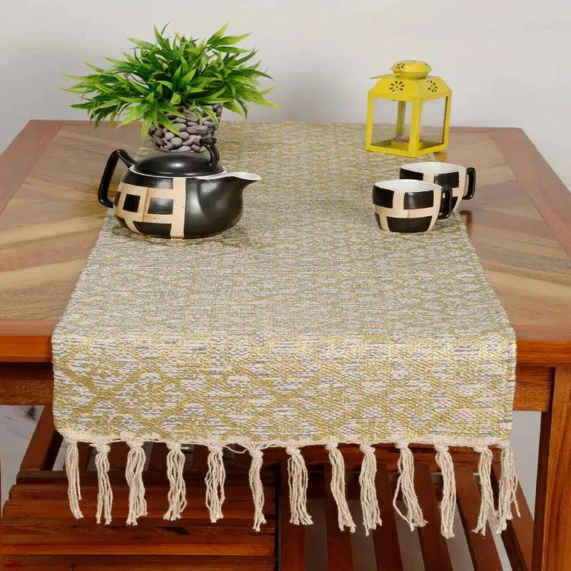 Cotton Foil Printed Table Runner | 54 x 14 inches