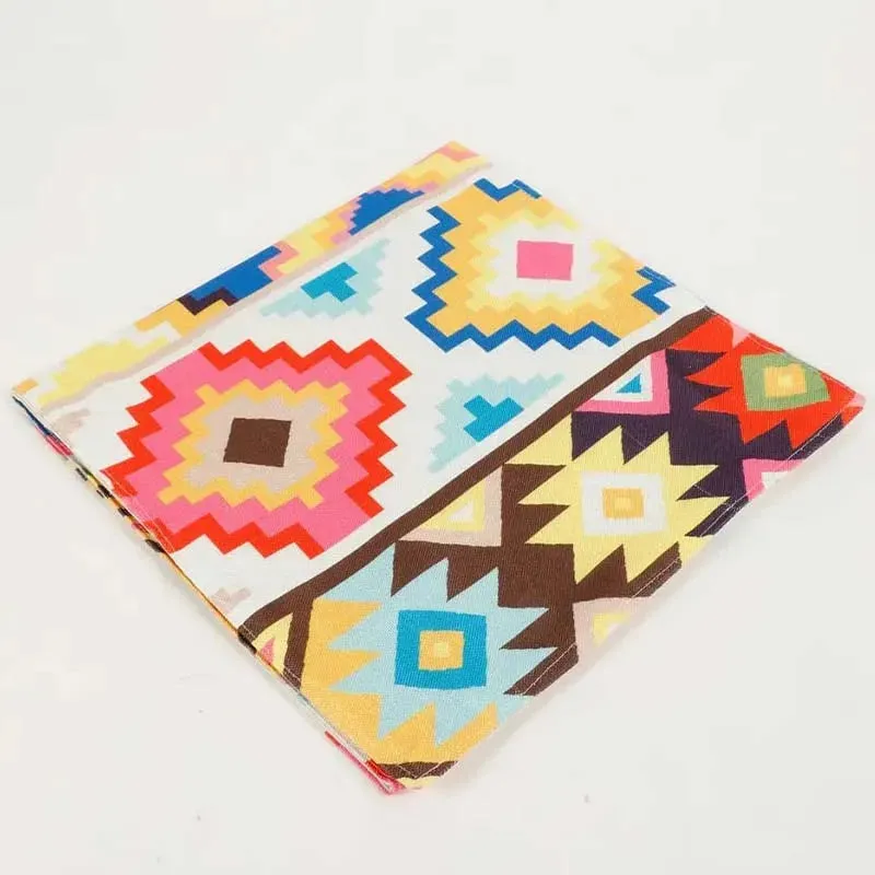 Diamond Floral Abstract Square Cotton Polyester Table Runner | 54 x 14 Inches