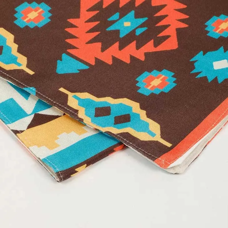 Floral Abstract Square Cotton Polyester Table Runner | 54 x 14 Inches