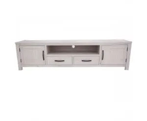 Foxglove ETU Entertainment TV Unit 216cm 2 Drawer 2 Door Mt Ash Wood - White