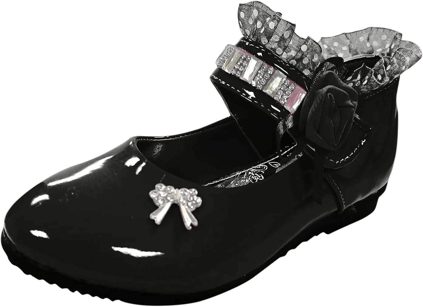 Girls and Toddler Mary Jane Dress Shoes Wedding Party Flower Girl School Shoes Slip on Ballet Flat Toddler Shoes Girl