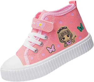 Girls Lovely Toddler Little Kid Canvas Shoes Slip On Sneakers Soft and Durable