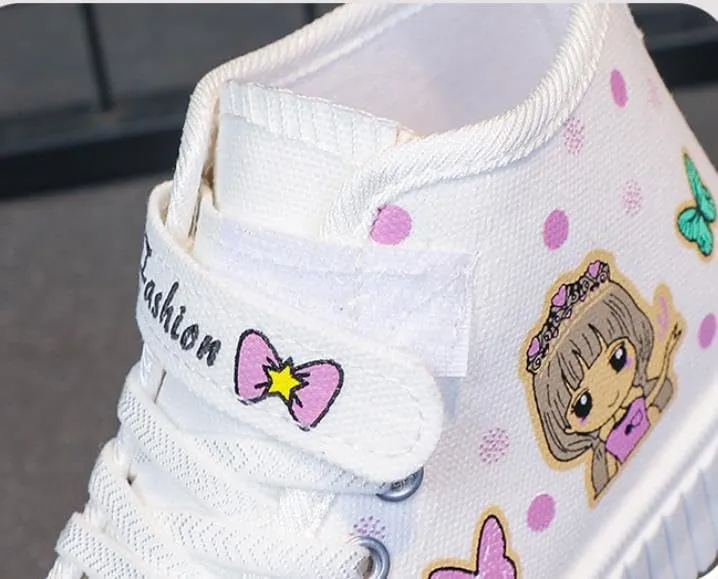 Girls Lovely Toddler Little Kid Canvas Shoes Slip On Sneakers Soft and Durable