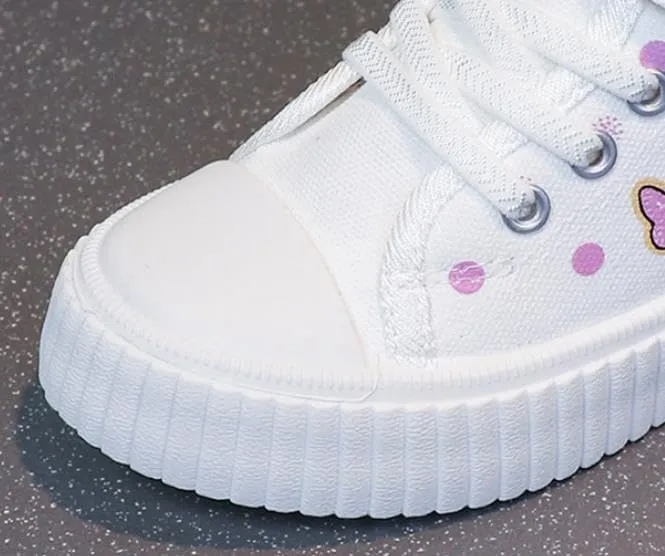 Girls Lovely Toddler Little Kid Canvas Shoes Slip On Sneakers Soft and Durable