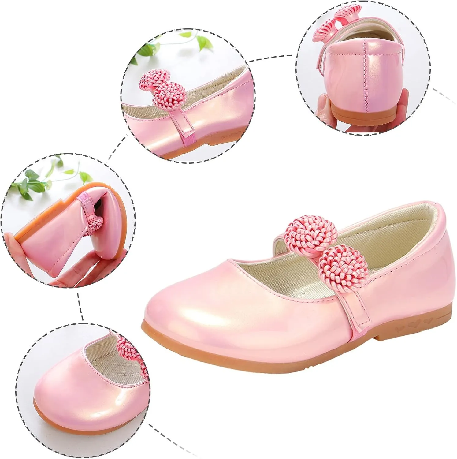 Girl's Mary Jane School Uniform Shoes Toddler Little Kid Dress Shoes Girl Ballet Flat Flower Girl Dress Toddler Shoes