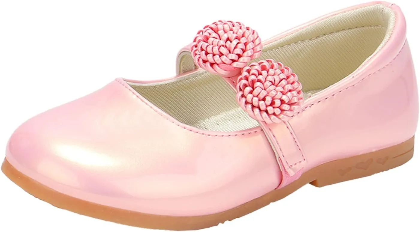 Girl's Mary Jane School Uniform Shoes Toddler Little Kid Dress Shoes Girl Ballet Flat Flower Girl Dress Toddler Shoes