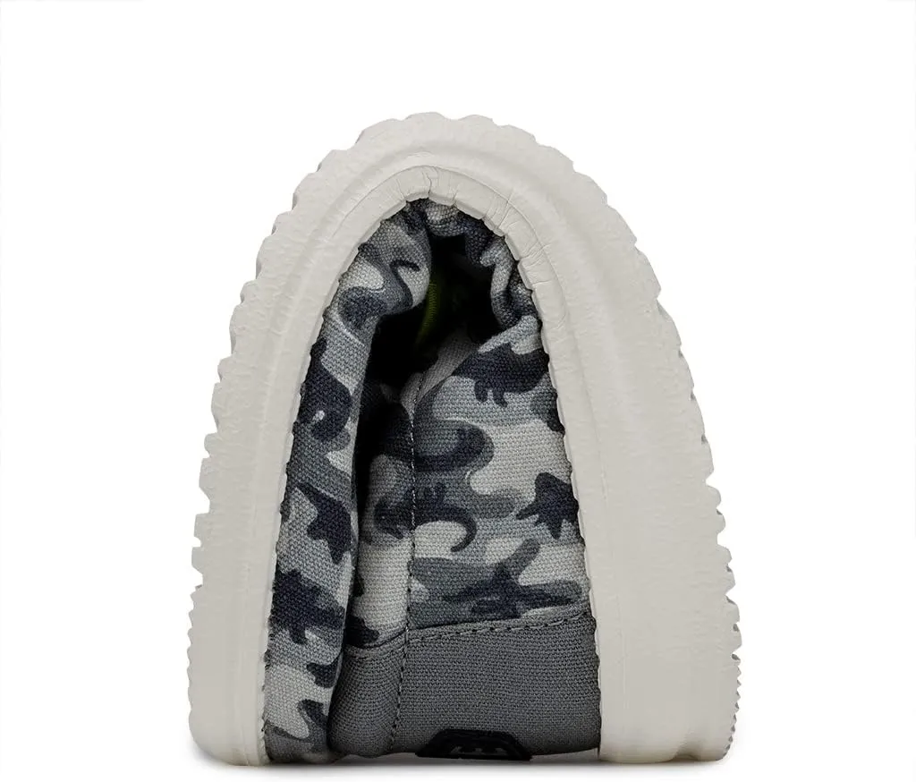 Hey Dude Wally Camodino Kid Shoes ??Unisex ??Ultralight Design ??Cotton Canvas Upper ??Cotton Lining