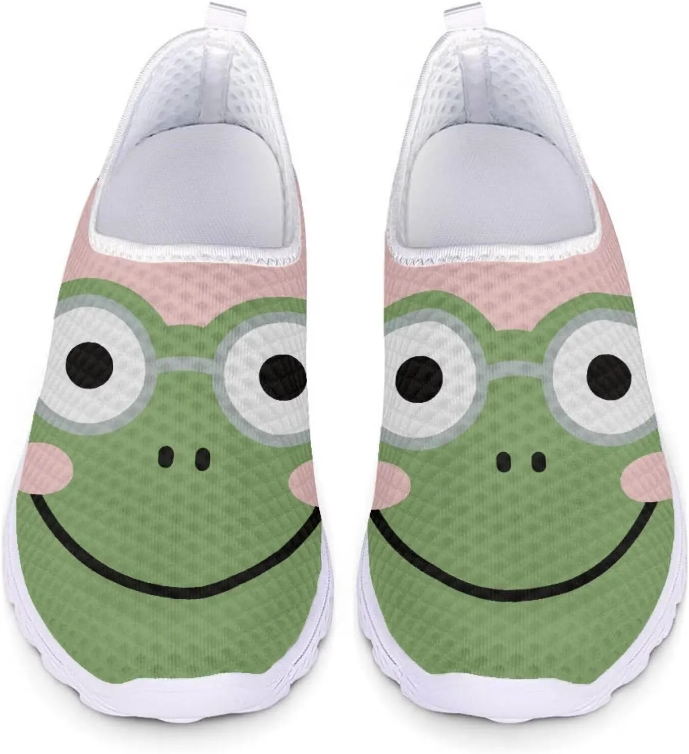 HUGS IDEA Women's Floral Mesh Slip on Shoes