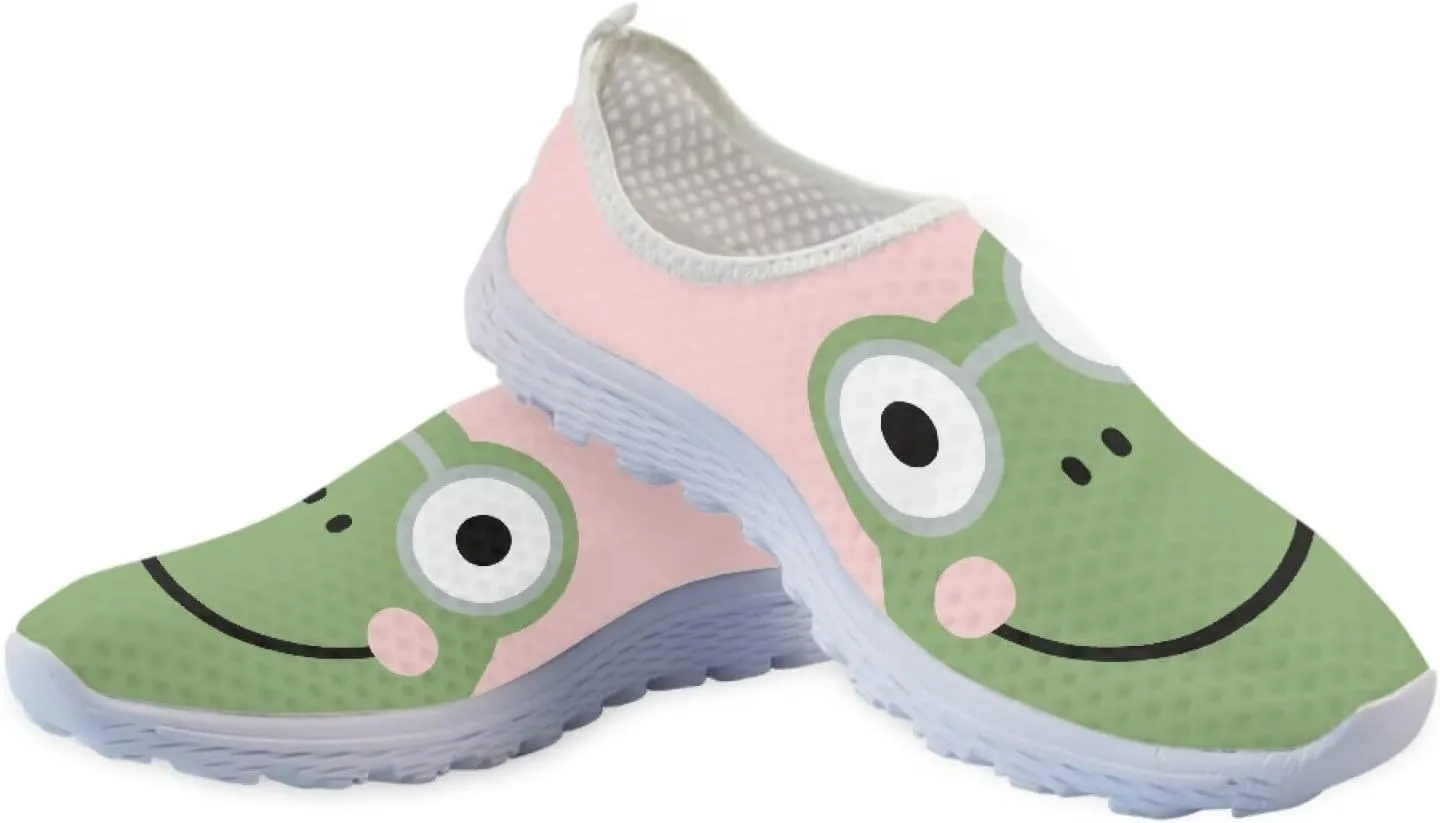 HUGS IDEA Women's Floral Mesh Slip on Shoes