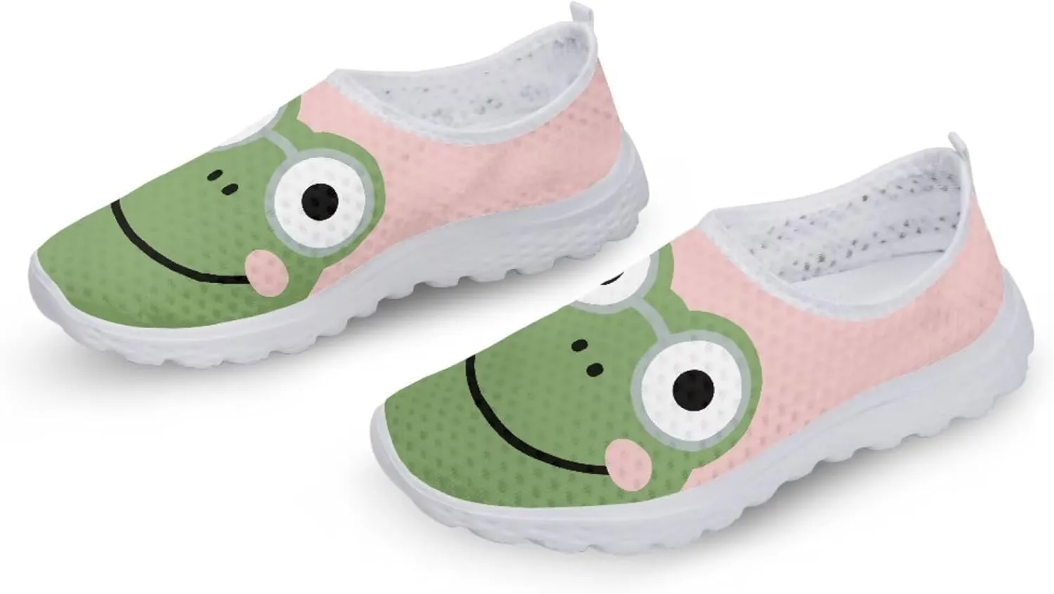 HUGS IDEA Women's Floral Mesh Slip on Shoes