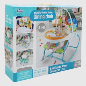Infant To Toddler Rocker Dining Chair 3in1 (Blue)