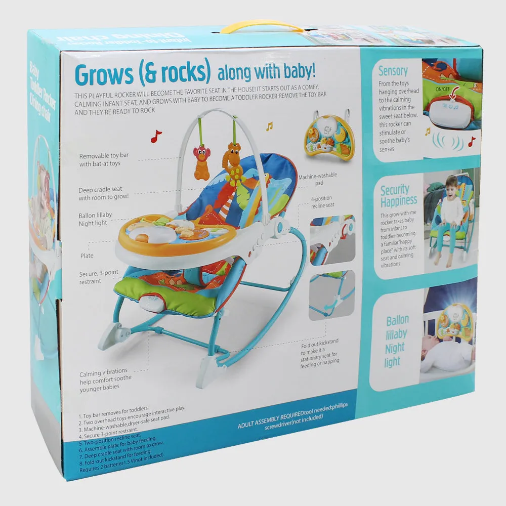 Infant To Toddler Rocker Dining Chair 3in1 (Blue)