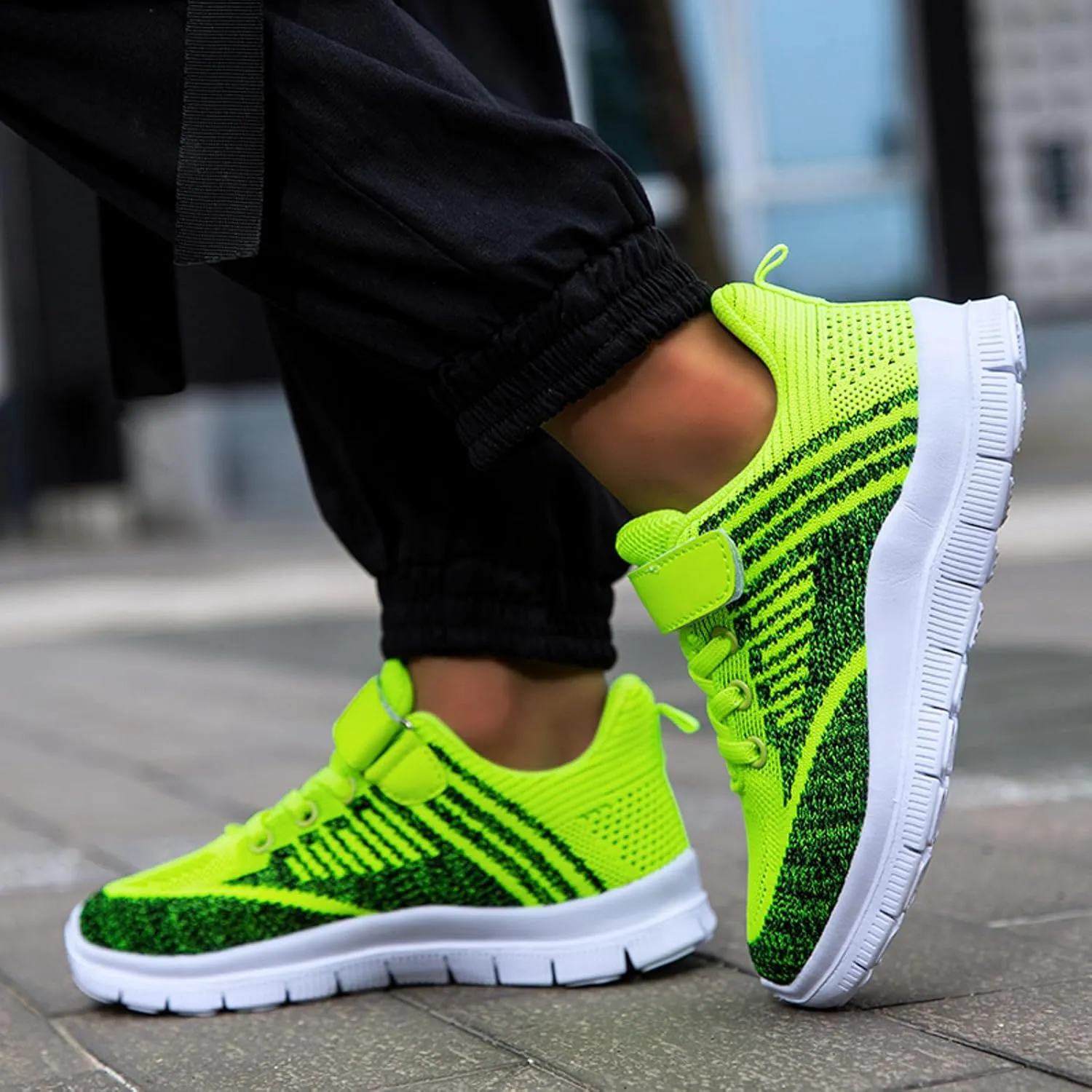 IWIHMIV Girls Tennis Shoes Girls Sneakers Kids Sneakers for Boys Girls Running Tennis Shoes Breathable Sport Athletic Shoes
