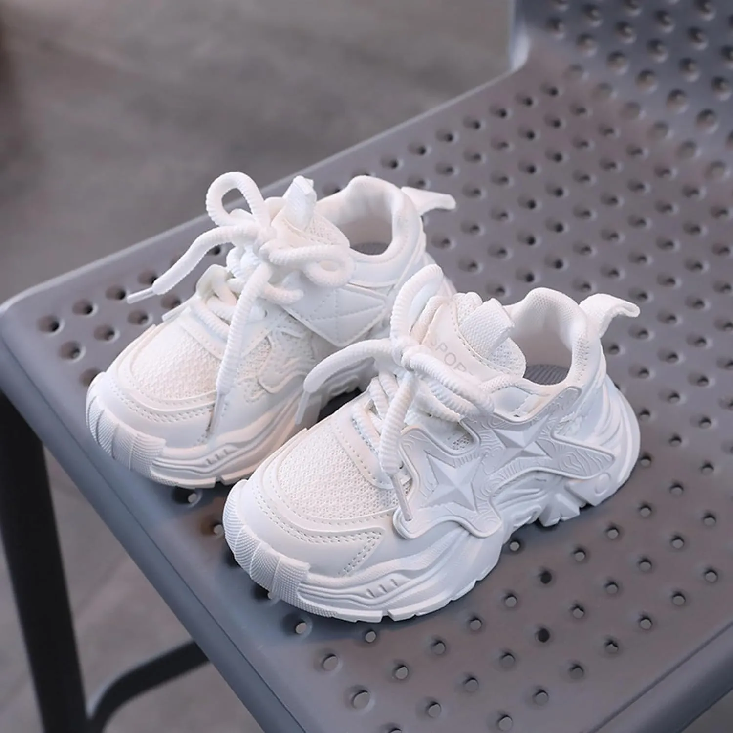 IWIHMIV Running Shoes for Kids Sneakers Boys Girls Tennis Shoes for Running Athletic Sports Lightweight Breathable Walking Shoes